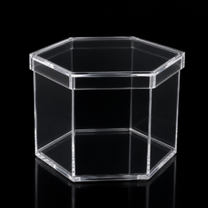 Display Box Hexagonal Plus Tutup DxT 20x15cm