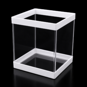 Akuarium es buah list putih 20x20x25cm