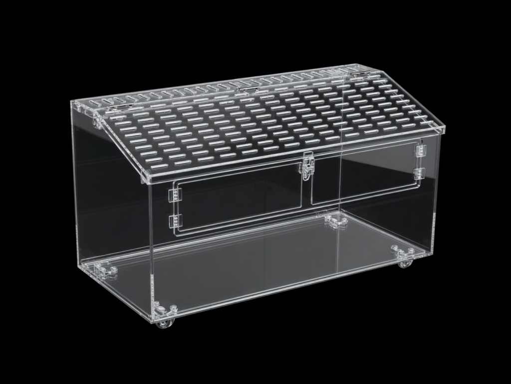 Kandang Hamster Akrilik Trapesium 100x40x50cm
