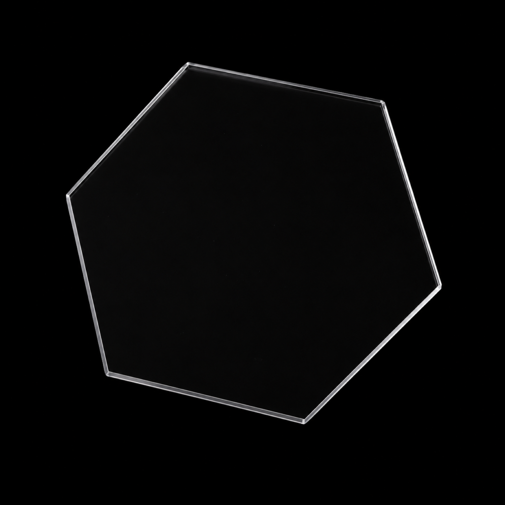 Potongan Hexagon diameter 40cm tebal 3mm