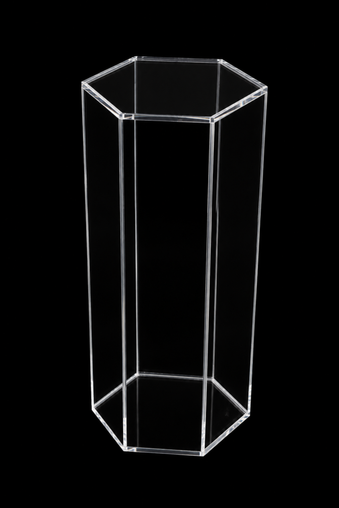 Meja Hexagonal Acrylic DxT 30x70cm